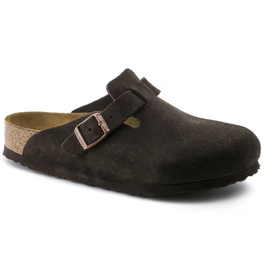 Birkenstock Boston Soft Footbed Mocha Suede