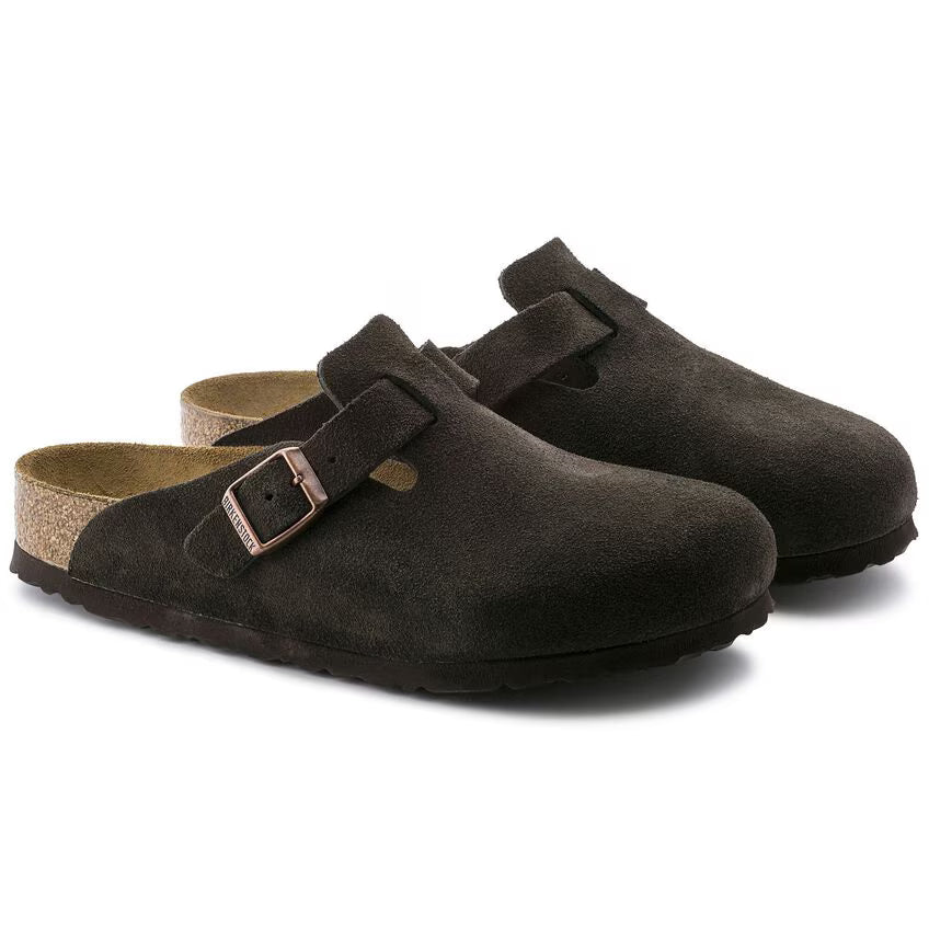 Birkenstock Boston Soft Footbed Mocha Suede