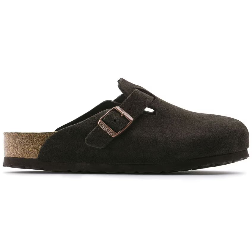 Birkenstock Boston Soft Footbed Mocha Suede