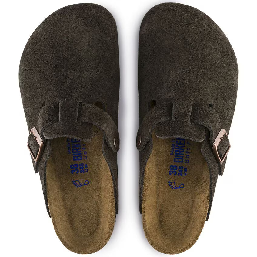 Birkenstock Boston Soft Footbed Mocha Suede