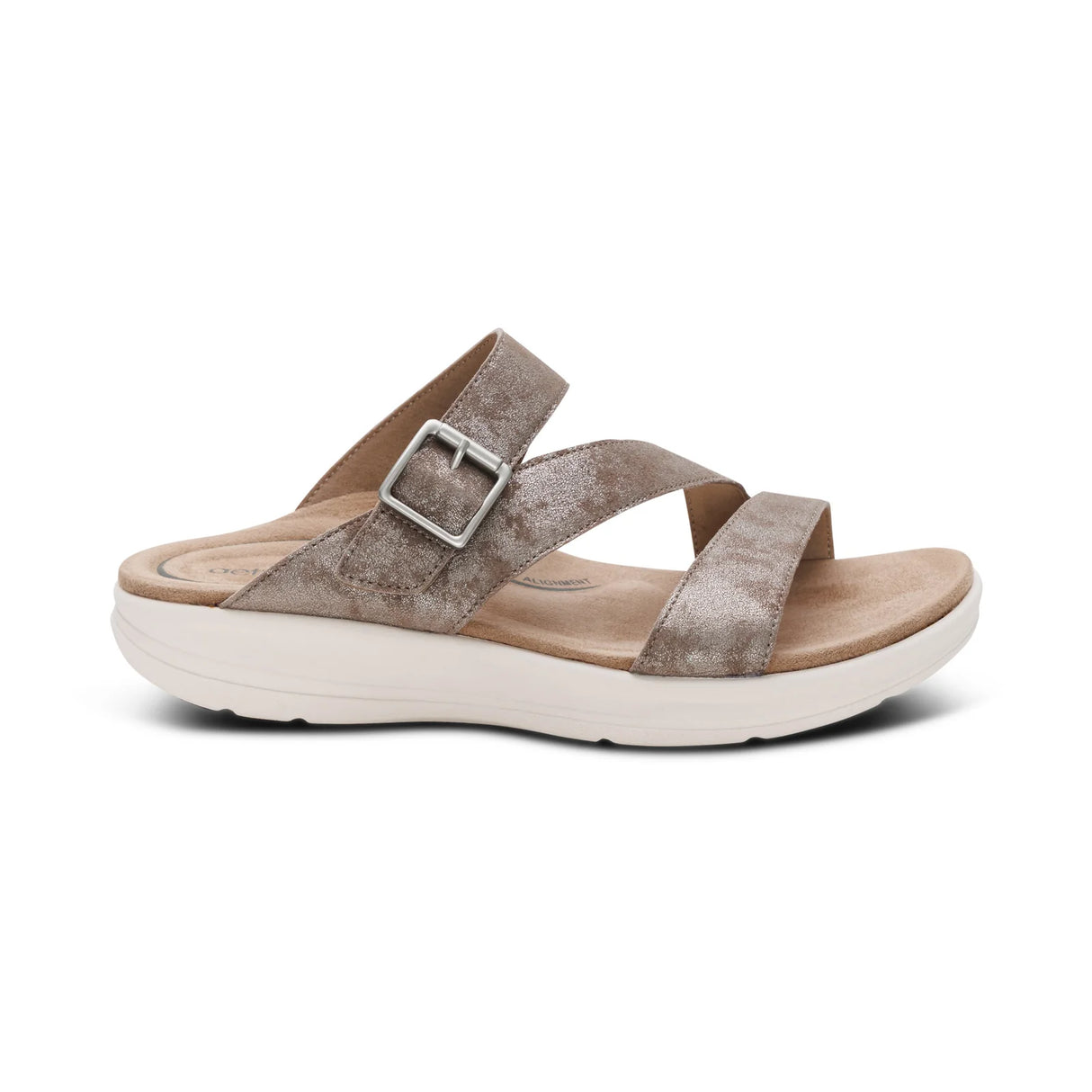 Aetrex Jenny Taupe Metallic