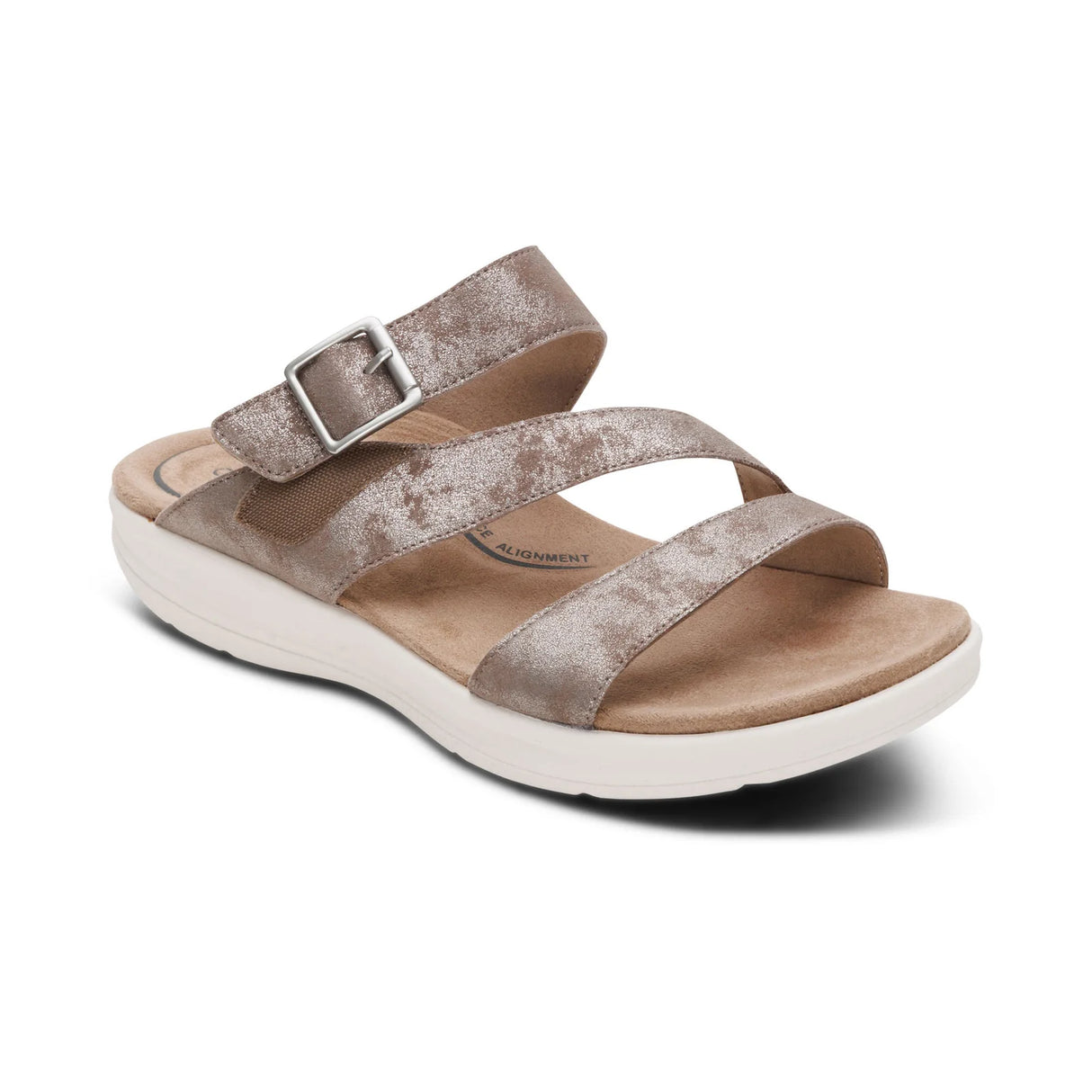 Aetrex Jenny Taupe Metallic