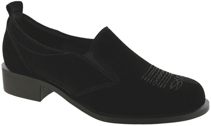 SAS Women's Saddle - Black Suede