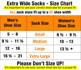 Extra Wide Sock - White Large Quarter