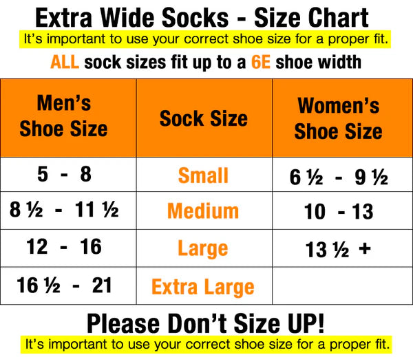 Extra Wide Sock - White Medium Quarter