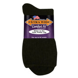 Extra Wide Sock - Black Medium Quarter