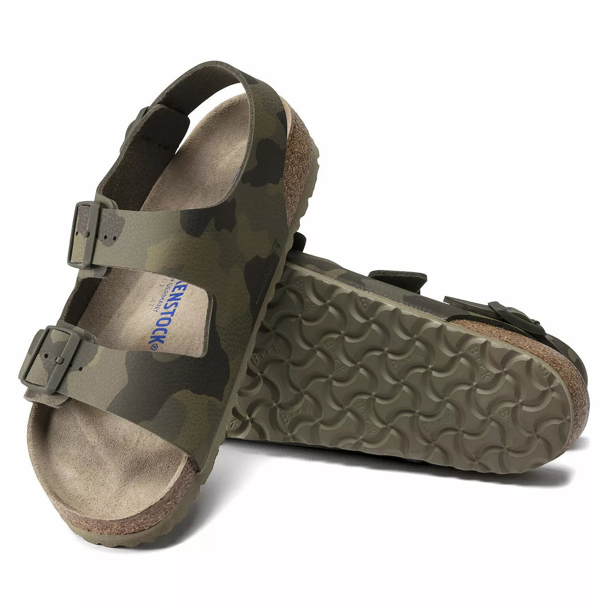 Milano Soft Footbed Camouflage Green Birko-Flor