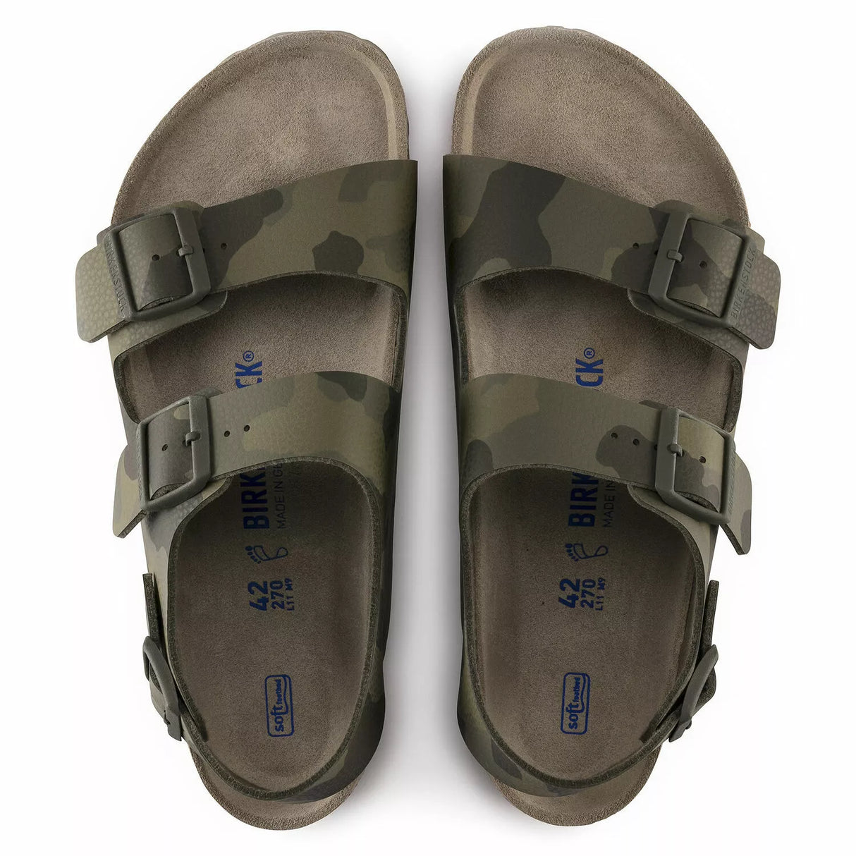 Milano Soft Footbed Camouflage Green Birko-Flor