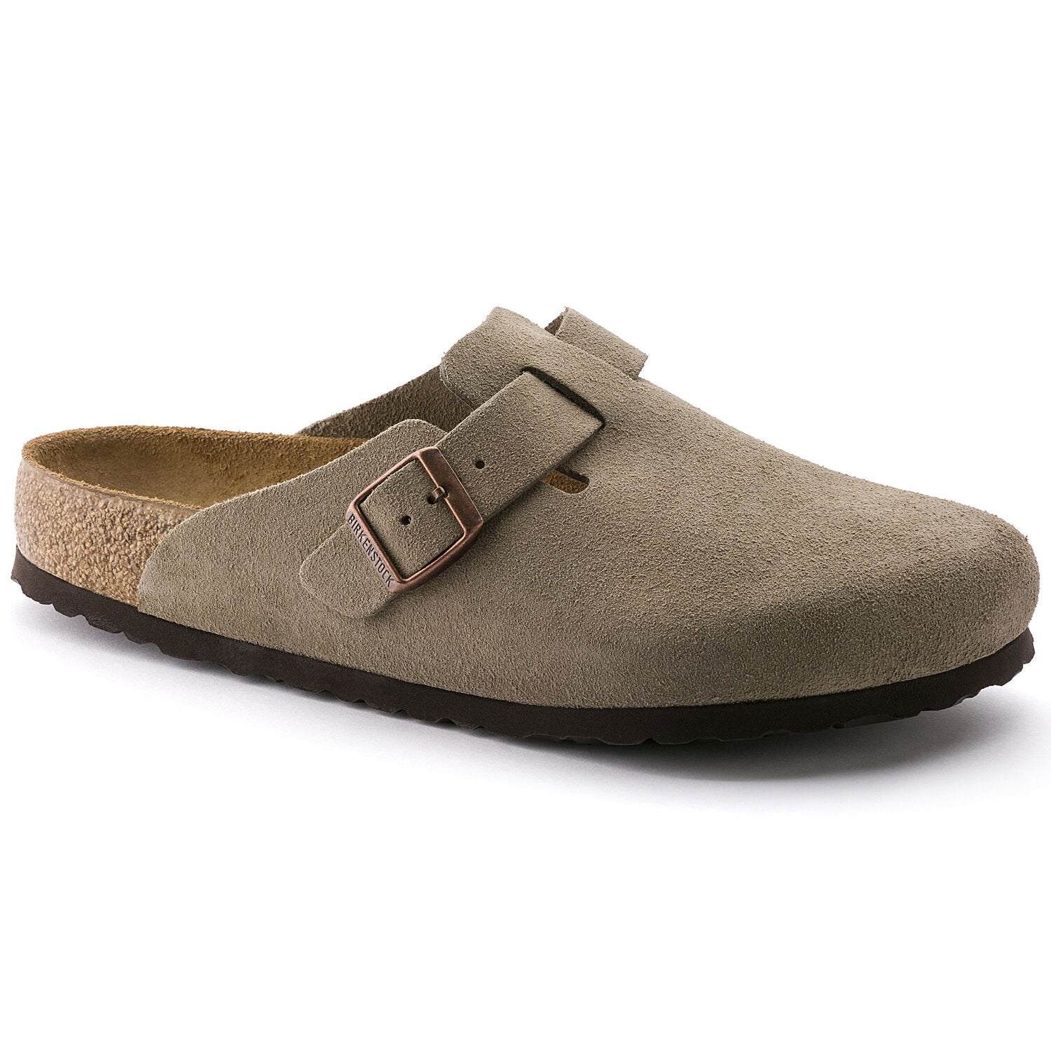 靴 BIRKENSTOCK BOSTON 38 narrow Birkenstock Boston Soft Footbed Taupe Suede Narrow | UNISEX