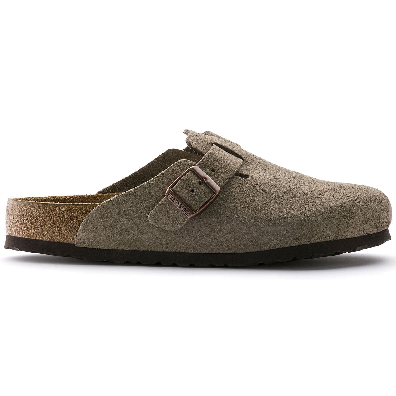 Birkenstock Boston Soft Footbed Taupe Suede Narrow | UNISEX