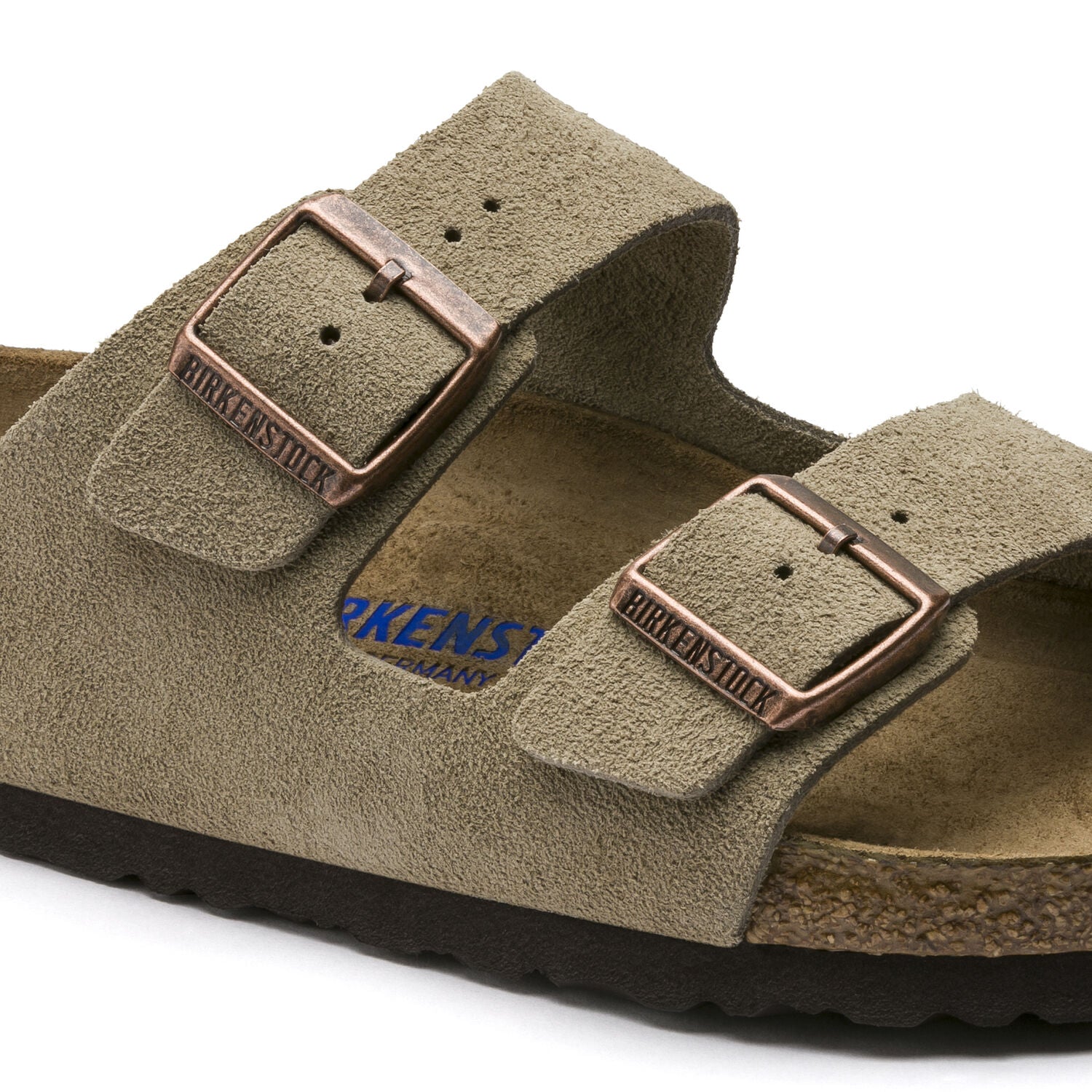 BIRKENSTOCKBoston23.0cm 「36」トープ スエード箱無し Birkenstock Arizona Soft Footbed Taupe Suede Narrow | UNISEX SHOES